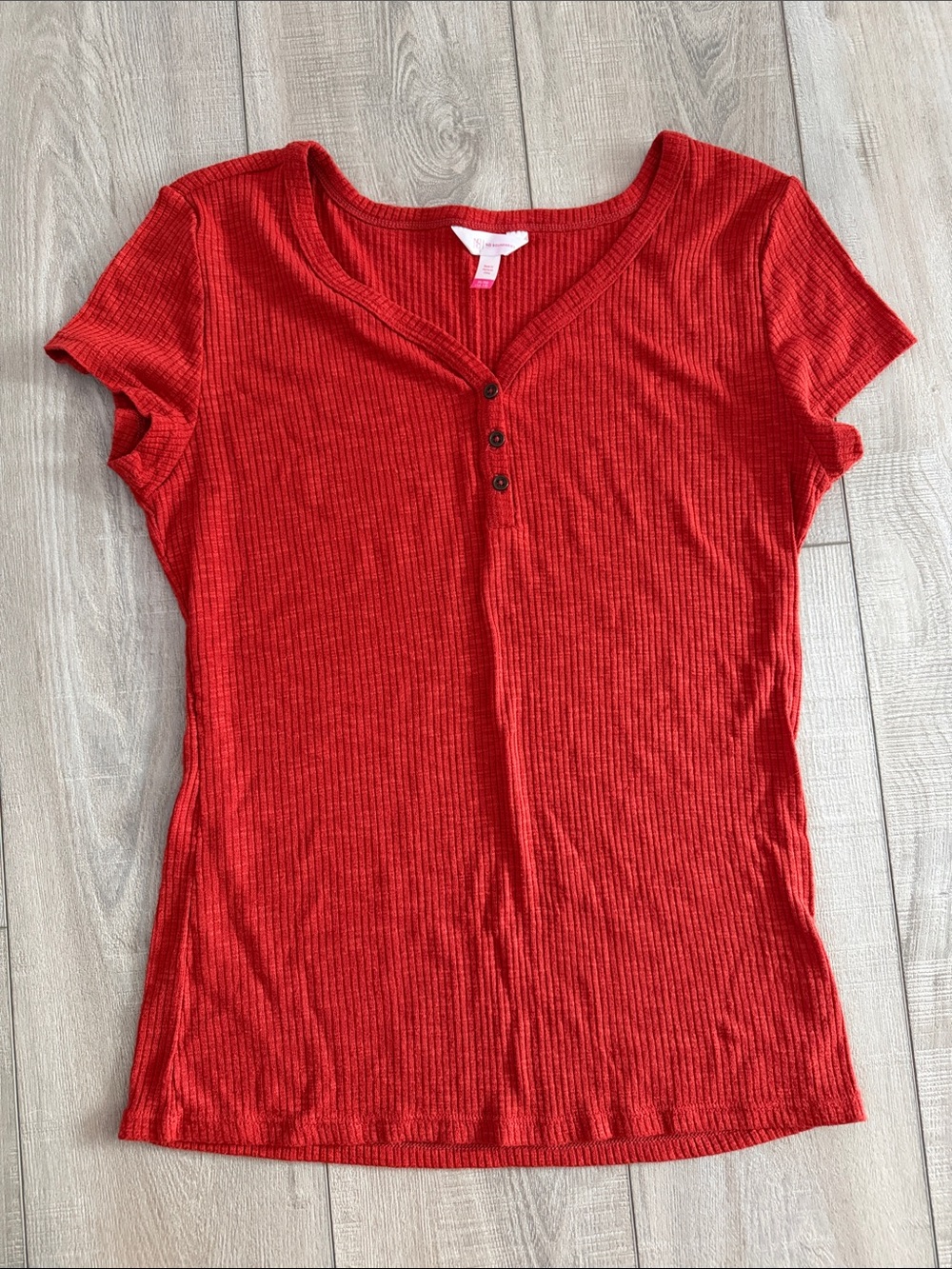 No Boundaries Burnt Orange Ribbed T- Shirt- Womens XL